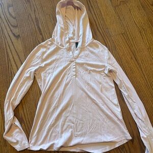Marc Cain Light Pink Hooded Long Sleeve Top